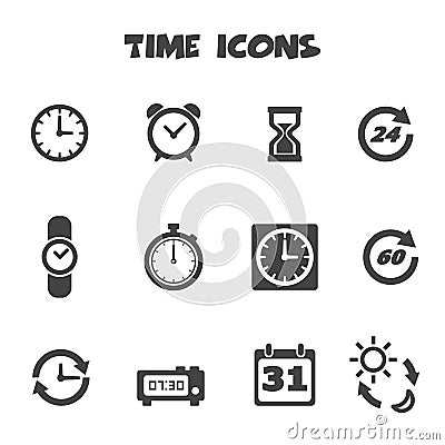 Time icons Vector Illustration