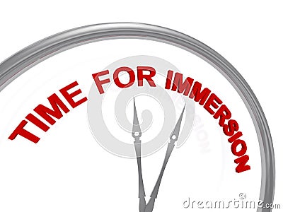 Time for immersion on clock Stock Photo