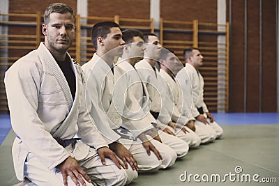 Time for judo class. Stock Photo