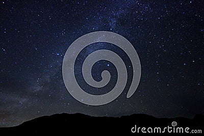 Time Lapse Image of the Night Stars Stock Photo