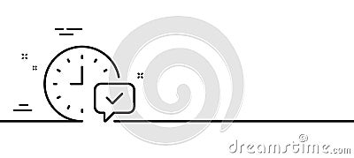 Time line icon. Select alarm sign. Minimal line pattern banner. Vector Vector Illustration