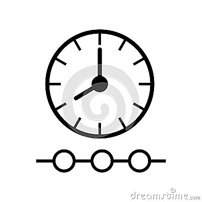 Time-line icon on white background Vector Illustration