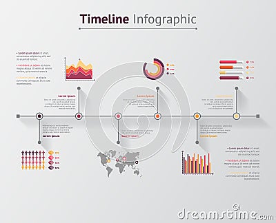 Time line infographic. Vector Illustration