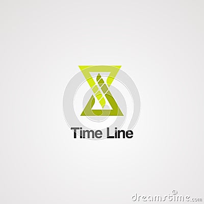 Time line logo vector, icon, element, and template for business Vector Illustration