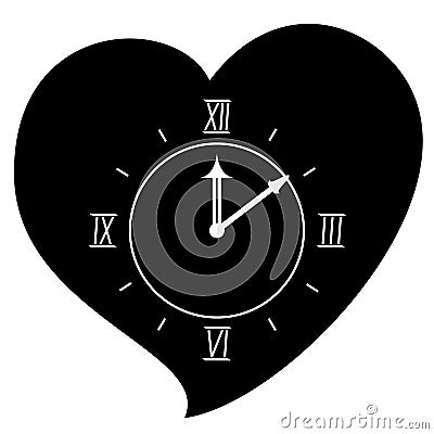 Time love Vector Illustration