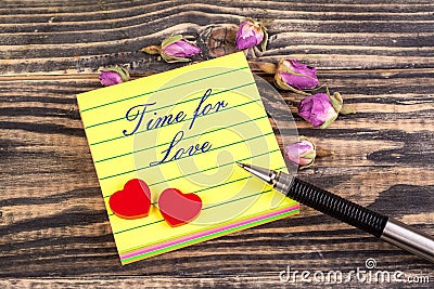 Time for love note Stock Photo