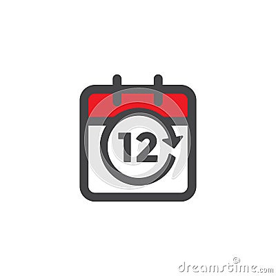Time Management Icon with Deadline, Hurry, & Punctual Symbolism Vector Illustration