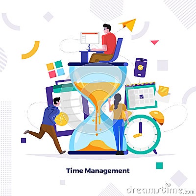 TIme management Vector Illustration