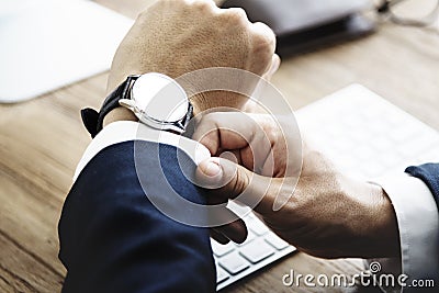 Time Management Organization Rushing Business Watch Concept Stock Photo