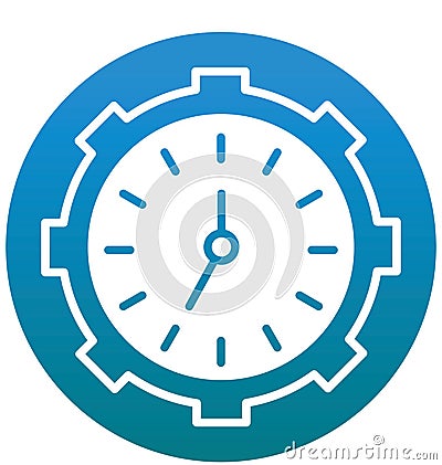 Time management, time settings Isolated Vector Icon can be easily modified or edit Vector Illustration