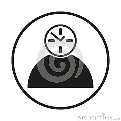 Time manager pictograph icon. Vector illustration. EPS 10. Vector Illustration