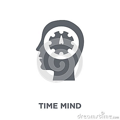 Time mind icon from Time managemnet collection. Vector Illustration