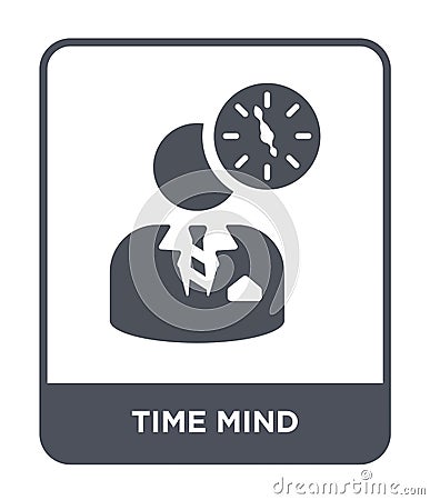 time mind icon in trendy design style. time mind icon isolated on white background. time mind vector icon simple and modern flat Vector Illustration