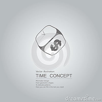 Time is money. Vector Illustration