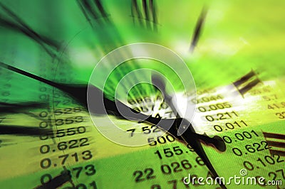 Time is Money Zoom Motion for Speed of Business and Earning Stock Photo