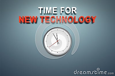 Time for new technology at the wall Stock Photo