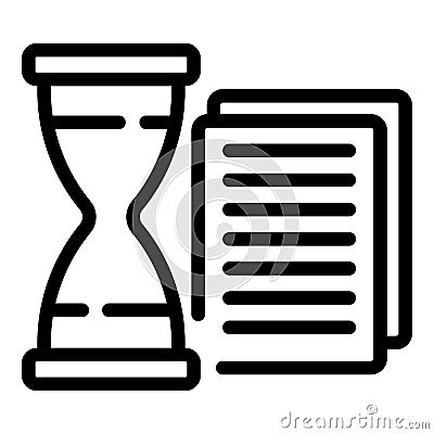 Time opportunity icon, outline style Vector Illustration