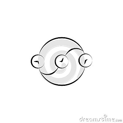 Time paradox icon. Element of mad science icon for mobile concept and web apps. Hand drawn Time paradox icon can be used for web a Stock Photo