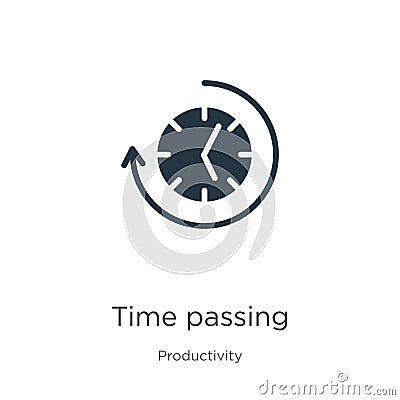 Time passing icon vector. Trendy flat time passing icon from productivity collection isolated on white background. Vector Vector Illustration