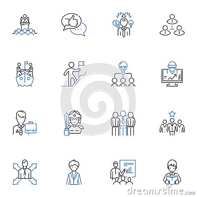 Time planning line icons collection. Scheduling, Productivity, Organization, Efficiency, Calendar, Prioritization Vector Illustration