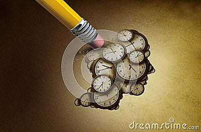 Time Planning Loss Cartoon Illustration