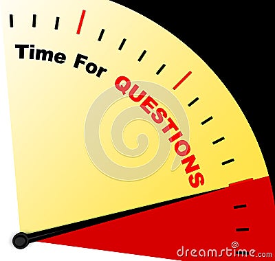 Time For Questions Message Meaning Answers Needed Stock Photo