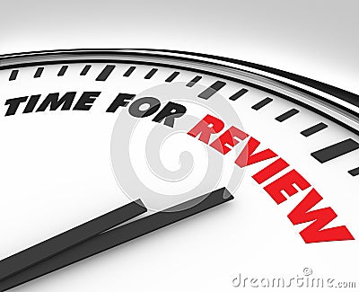 Time for Review - Clock Stock Photo