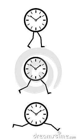 Time running Vector Illustration