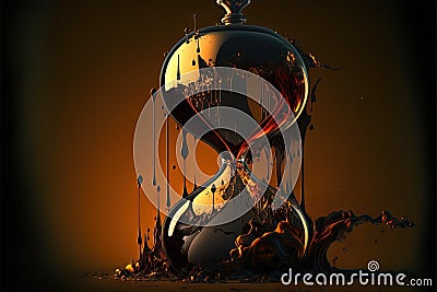 Time running fast abstract wasting of time concept quick, fast, speed time Illustration generative ai Stock Photo