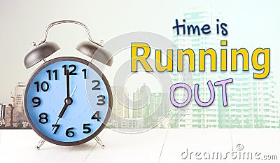Time is running out blur alarm clock city Stock Photo