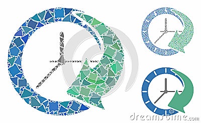 Time schedule Mosaic Icon of Humpy Parts Vector Illustration