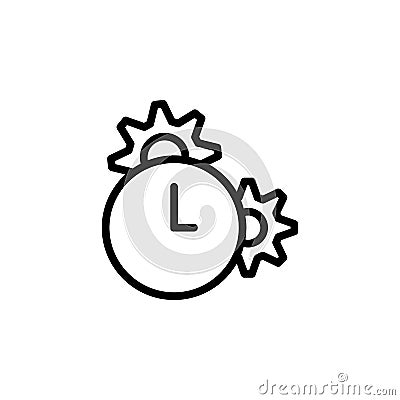 time, setting icon. Simple thin line, outline vector of Time icons for UI and UX, website or mobile application Stock Photo