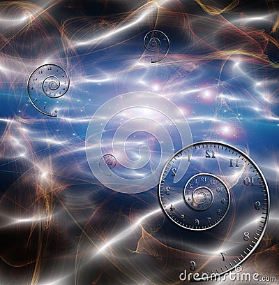 Time Space Fabric Stock Photo