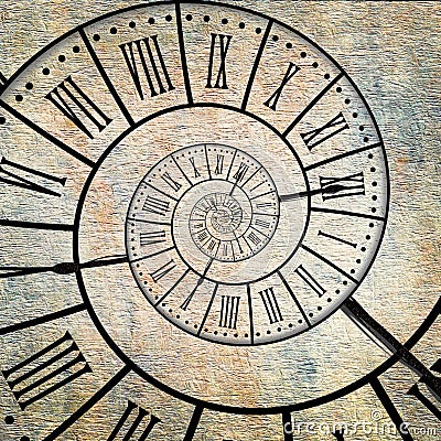 Time spiral, vintage sepia Stock Photo