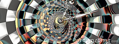 Time takes on a psychedelic form with a mesmerizing clock, its vibrant colors and abstract patterns creating an unconventional and Stock Photo