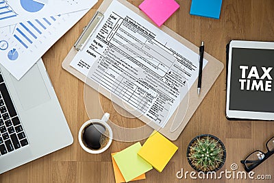 Time for Taxes Planning Money Financial Accounting Taxation Businessman Tax Economy Refund Money Stock Photo