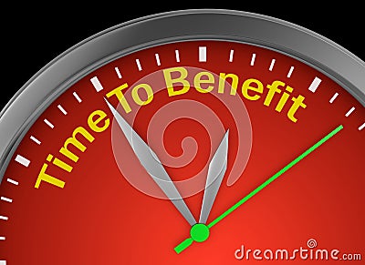 Time to benefit Stock Photo