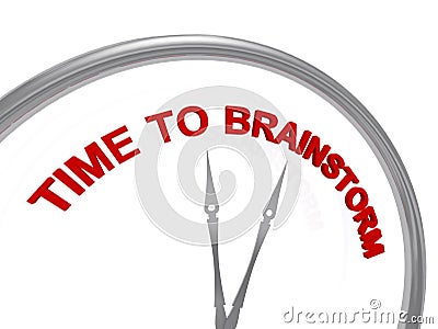 Time to brainstorm on clock Stock Photo