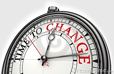 Time to change concept clock Stock Photo