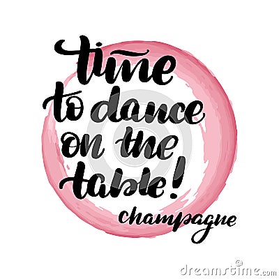 Time to dance on the table Vector Illustration
