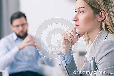 Time to focus during therapy Stock Photo