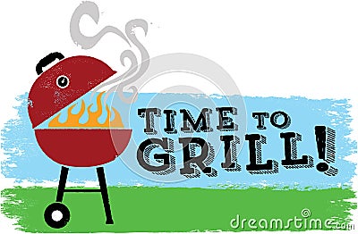 Time to Grill Vector Illustration