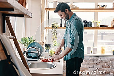 Time to have breakfast. Stock Photo