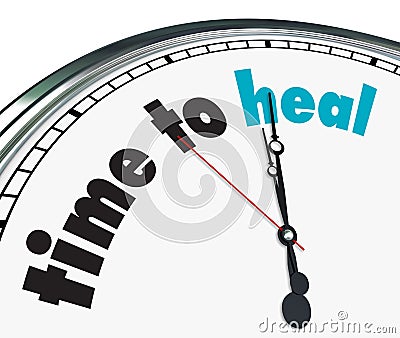 Time to Heal - Ornate Clock Stock Photo