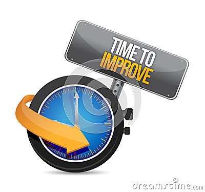 Time to improve watch illustration design Cartoon Illustration