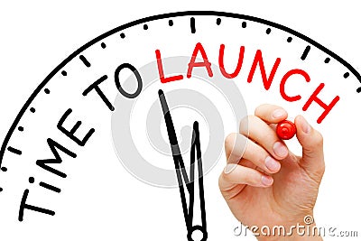 Time To Launch Clock Concept Stock Photo