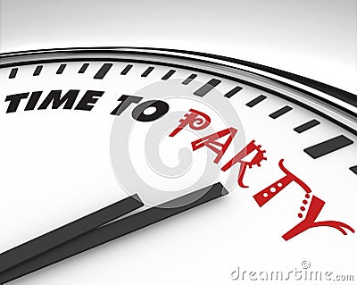 Time to Party - Clock Stock Photo