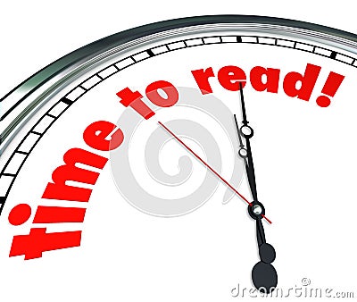 Time to Read Clock Reading Comprehension Learning School Stock Photo