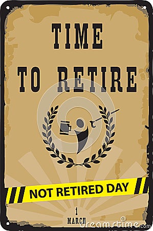 Time to Retire Vector Illustration