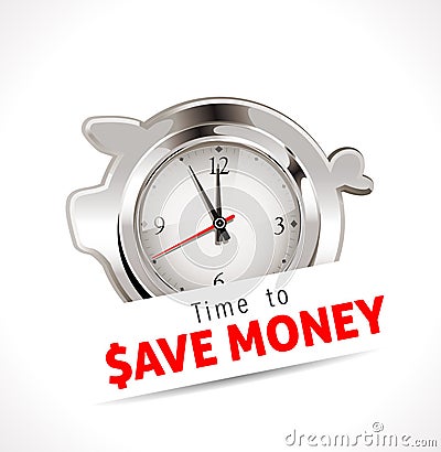 Time to save money Vector Illustration